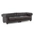 Pohovka Chesterfield 4místná z pravé kůže, hnědá – 268×100×72 cm