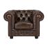 Sedací souprava Chesterfield Big z pravé kůže, hnědé