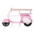 Lakovaný barový pult Scooter Nova Pink z kovu, růžová – 160×50×87 cm