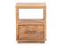 Masivní noční stolek z borovice, lakovaný, přírodní barva – 40×40×50 cm