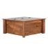 Masivní konferenční stolek Merlin III z palisandru, lakovaný, hnědý – 95×95×45 cm