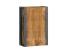 Masivní nástěnná skříňka Detroit z recyklované borovice a kovu, lakovaná, hnědá – 40×20×60 cm