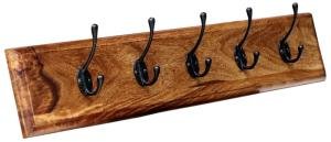 Jali Kleiderhakenleiste mit 5 Haken 80x15x2,5 cm