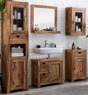 Badezimmer-Set aus indischem Palisander-Massivholz