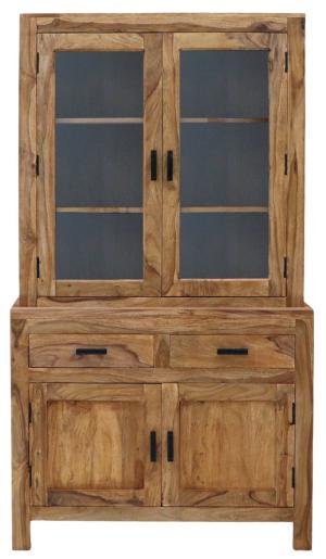 Vitrine aus massivem Palisanderholz 100x180x50