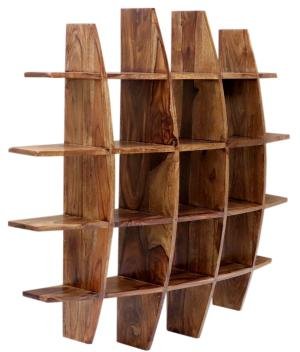 Wandregal aus Palisanderholz 100x100x25