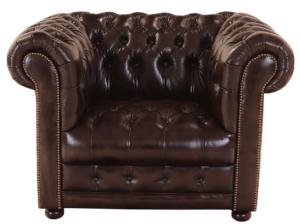 Einzelsofa Chesterfield Manchester aus echtem Rindsleder