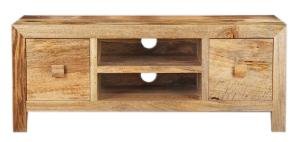 TV-Tisch aus massivem Mango-Holz 150x50x45