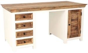 Rustikaler Schreibtisch aus Mango-Holz 160x80x76