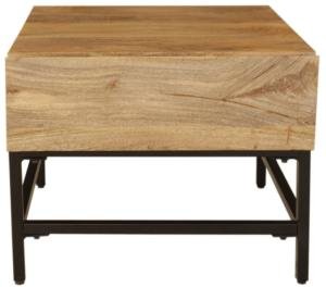 Kaffeetisch Holz Metall aus Mango 50x40x50