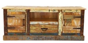 Rustikaler TV-Schrank aus Mangoholz 150x60x45