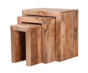 3er Set Beistelltische Hina