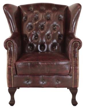 Sessel Aberdeen aus echtem Rindsleder