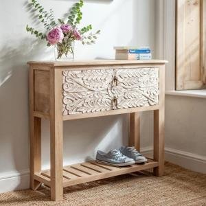 Massivholz Schminktisch aus Mango 110x76x35