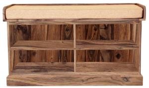 Holzschuhschrank mit Bank 105x60x40 aus Massivholz Palisander