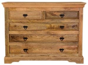 Schubladenkommode aus massivem Mango 120x90x45