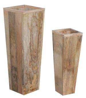 Blumentopf Hina 2 Stück aus Mangoholz