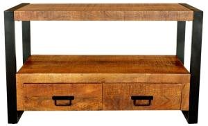 TV-Tisch aus massivem Mangoholz 100x60x45