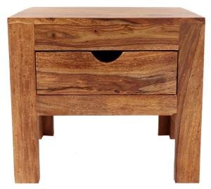 Massiver Holz-Nachttisch 45x40x40