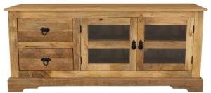Massiver Fernsehtisch aus Mangoholz 140x60x45