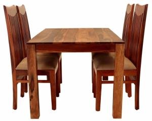 Esstisch und Stuhl-Set für 4 Personen aus Palisanderholz