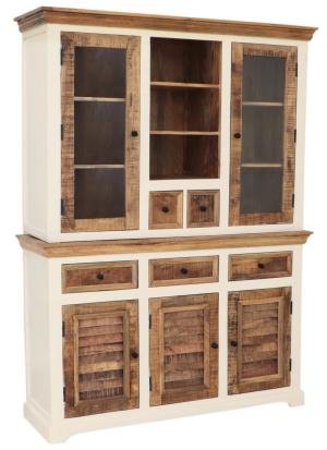 Vitrine aus massivem Mango-Holz 140x190x45