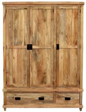 Kleiderschrank 150 aus massivem Mangoholz 150x60x200