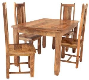 Kleines Ess-Set für 4 Personen aus Mangoholz