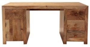 Schreibtisch aus massivem Mangoholz 160x76x80