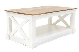 Kaffeetisch rustikal aus massivem Mangoholz 110x45x60