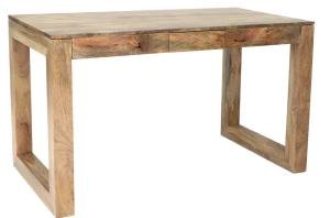 Schreibtisch aus massivem Mangoholz 130x76x70