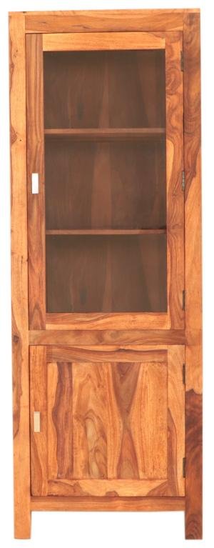 Vitrine aus massivem Palisanderholz 65x180x45