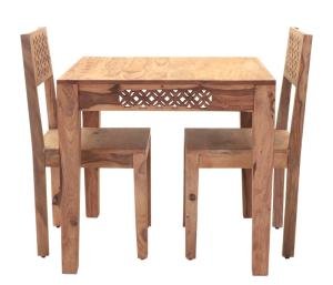 Essgruppe für 2 Personen aus massivem Palisanderholz