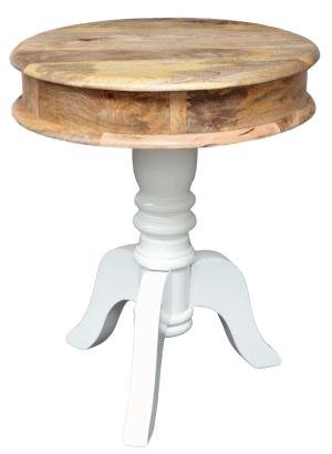Runder Mangoholz- Couchtisch 50x60x50
