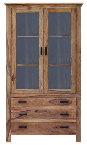 Vitrine aus massivem Palisanderholz 100x45x180