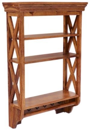 Wandregal aus massivem Palisander 60x90x22