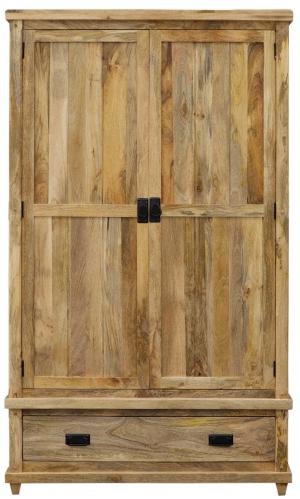 Kleiderschrank aus massivem Mangoholz 120x60x200