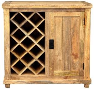 Bar-Schrank 90x90x45 aus massivem Mangoholz