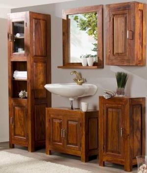 Badezimmermöbel-Set aus indischem Sheeshamholz
