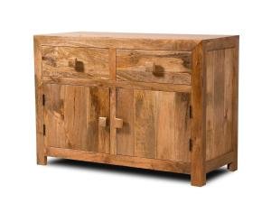 Massivholz-Kommode aus Mangoholz 90x90x45