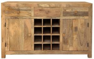 Weinkommode 140x90x45 aus Mangoholz