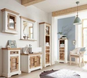 Badezimmer-Set aus massivem Mangoholz