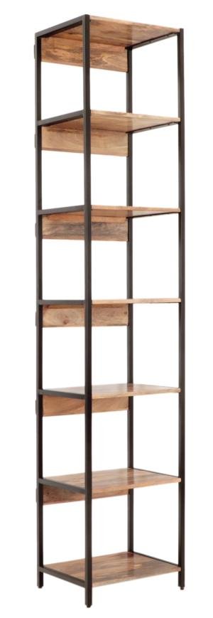 Regal Bibliothek 45x213x35 Metall und Mango Holz