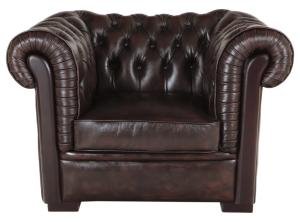 Chesterfield Sessel Tiffy aus Rindsleder