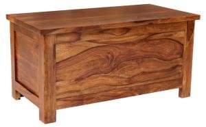 Wäschetruhe 90x45x45 aus Massivholz Palisander