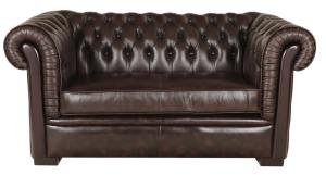 Zweisitzer Chesterfield Ledersofa