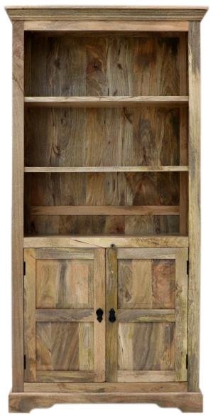 Massive Mangoholz-Bibliothek 100x200x45