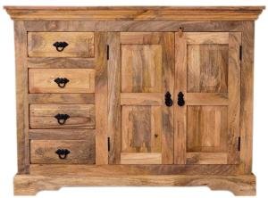 Rustikale Kommode aus massivem Mango 120x90x45