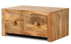 Massiver Mangoholz-Couchtisch 90x40x60