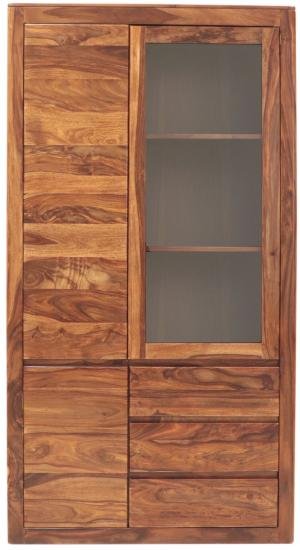 Vitrine für das Wohnzimmer aus massivem Palisander 100x190x45